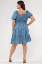 Load image into Gallery viewer, Chambray Square Neck Dress

