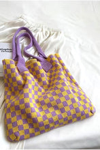 Load image into Gallery viewer, Checkered Crochet Bag
