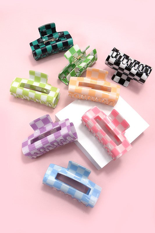 Checkered Hair Claw