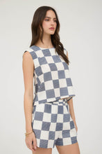 Load image into Gallery viewer, Checkered Top &amp; Short Set
