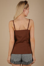 Load image into Gallery viewer, Chocolate Button Front Vest
