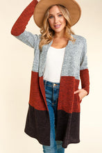 Load image into Gallery viewer, Color Block Knit Cardigan
