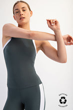 Load image into Gallery viewer, Contrast Racerback Tank Black

