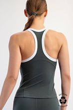 Load image into Gallery viewer, Contrast Racerback Tank Black
