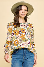 Load image into Gallery viewer, Cream Floral Top
