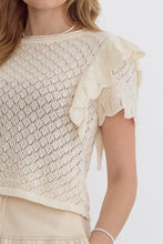 Load image into Gallery viewer, Crochet Ruffle Top
