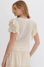 Load image into Gallery viewer, Crochet Ruffle Top

