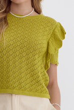 Load image into Gallery viewer, Crochet Ruffle Top
