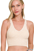 Load image into Gallery viewer, Washed Rib Cropped Tank
