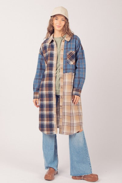 Patchwork Duster Shacket