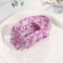 Load image into Gallery viewer, Floral Oval Hair Claw
