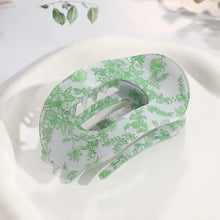 Load image into Gallery viewer, Floral Oval Hair Claw
