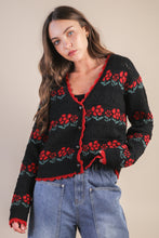 Load image into Gallery viewer, Floral Sweater Cardigan
