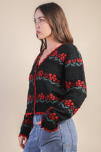 Load image into Gallery viewer, Floral Sweater Cardigan
