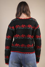 Load image into Gallery viewer, Floral Sweater Cardigan
