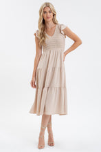 Load image into Gallery viewer, Flutter Sleeve Midi Dress
