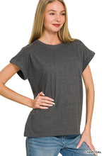 Load image into Gallery viewer, Cotton Folded Sleeve Tee

