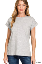 Load image into Gallery viewer, Cotton Folded Sleeve Tee
