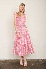 Load image into Gallery viewer, Plaid Tiered Midi Dress
