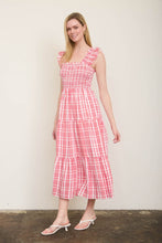 Load image into Gallery viewer, Plaid Tiered Midi Dress
