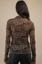Load image into Gallery viewer, Leopard Sheer Mesh Top
