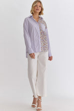 Load image into Gallery viewer, Stripe Print Button Up
