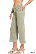 Load image into Gallery viewer, Cropped Olive Pants
