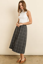 Load image into Gallery viewer, Plaid Button Detail Skirt
