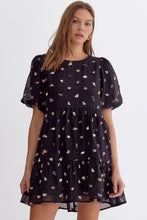 Load image into Gallery viewer, Pom Pom Bubble Sleeve Dress
