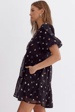 Load image into Gallery viewer, Pom Pom Bubble Sleeve Dress
