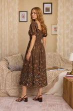 Load image into Gallery viewer, Floral Puff Corset Dress
