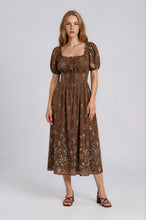 Load image into Gallery viewer, Floral Puff Corset Dress
