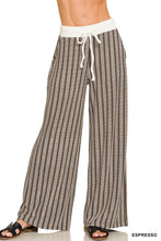 Load image into Gallery viewer, Rib Stripe Wide Leg Pants
