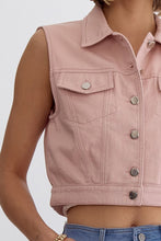 Load image into Gallery viewer, Shimmered Cropped Vest
