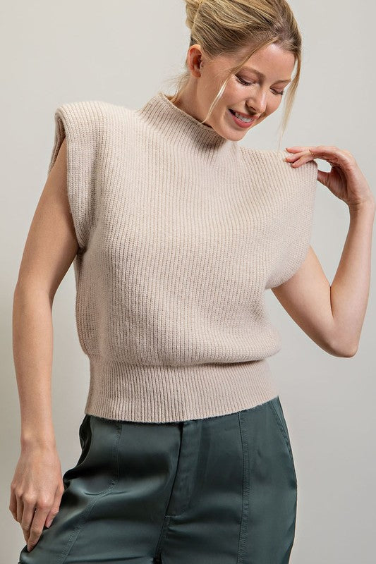 Sleeveless Knit Sweater