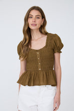 Load image into Gallery viewer, Smocked Puff Sleeve Top
