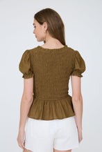 Load image into Gallery viewer, Smocked Puff Sleeve Top
