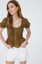 Load image into Gallery viewer, Smocked Puff Sleeve Top
