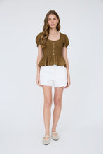 Load image into Gallery viewer, Smocked Puff Sleeve Top
