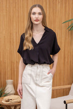 Load image into Gallery viewer, Collared Split Neck Top
