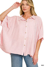 Load image into Gallery viewer, Striped Woven Boxy Top
