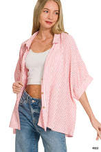 Load image into Gallery viewer, Striped Woven Boxy Top
