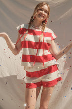 Load image into Gallery viewer, Stripe Curved Hem Shorts
