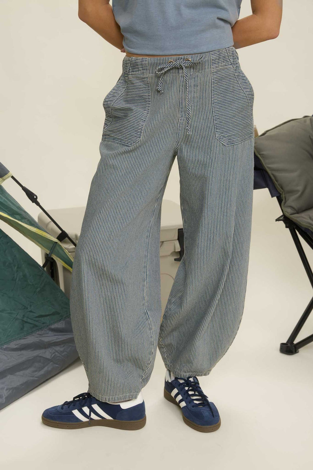 Striped Parachute Pants