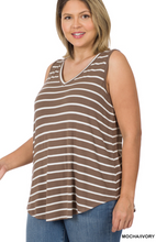 Load image into Gallery viewer, Striped V-Neck Tank
