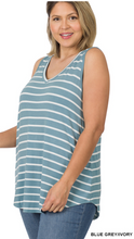 Load image into Gallery viewer, Striped V-Neck Tank
