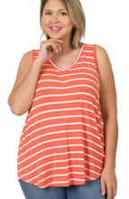 Load image into Gallery viewer, Striped V-Neck Tank
