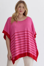 Load image into Gallery viewer, Stripe Poncho Top
