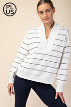 Load image into Gallery viewer, Scuba Stripe V-Neck Pullover
