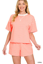 Load image into Gallery viewer, Stripe SS Short Set
